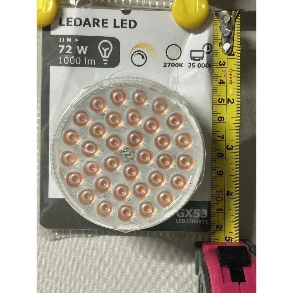 IKEA LEDARE GX53 LED Light Bulb 11W 72W 1000LM 2700K Dimmable Discontinued